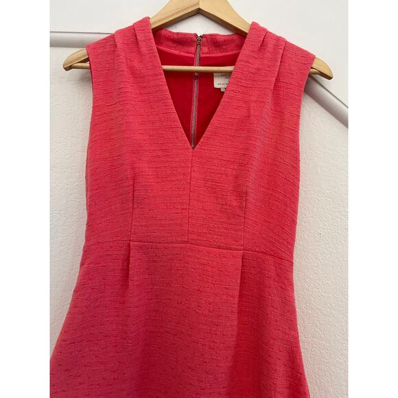 Kate Spade V Neck Sheath Dress Womens 6 Pink Quiet Luxury Barbie Event Career - Picture 7 of 14